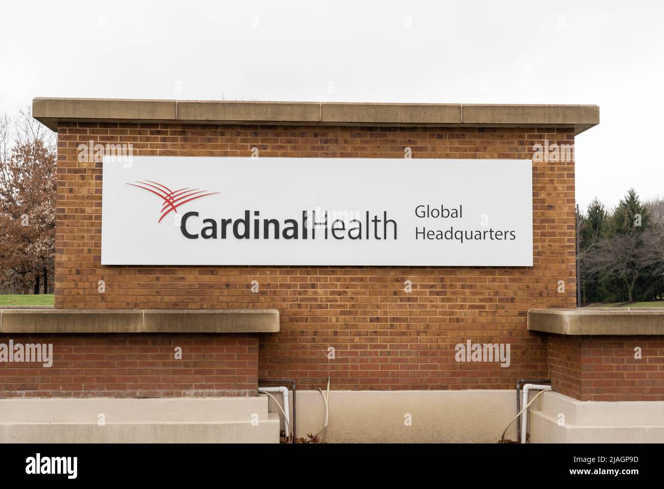 Dublin, Ohio, USA December 27, 2021 Cardinal Health sign at their