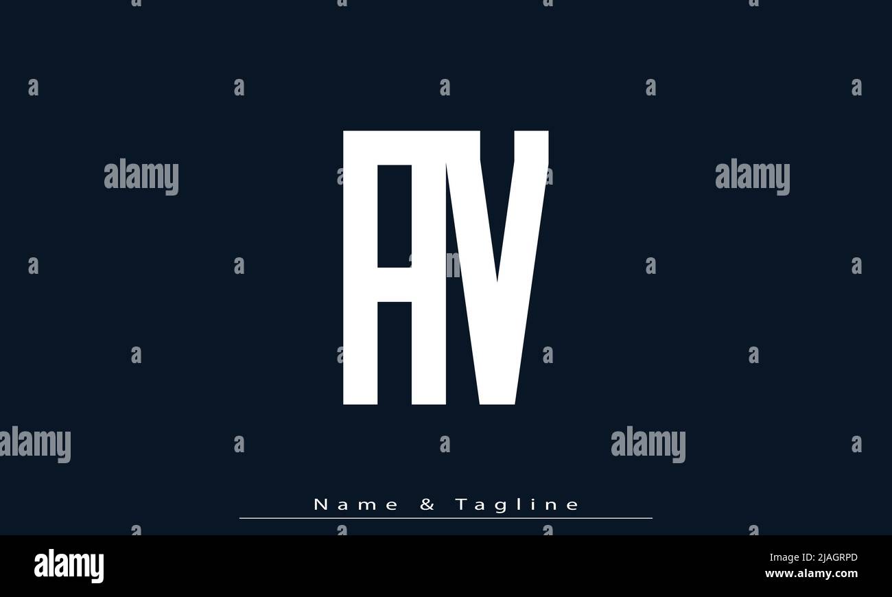 Alphabet letters Initials Monogram logo AV, VA Stock Vector