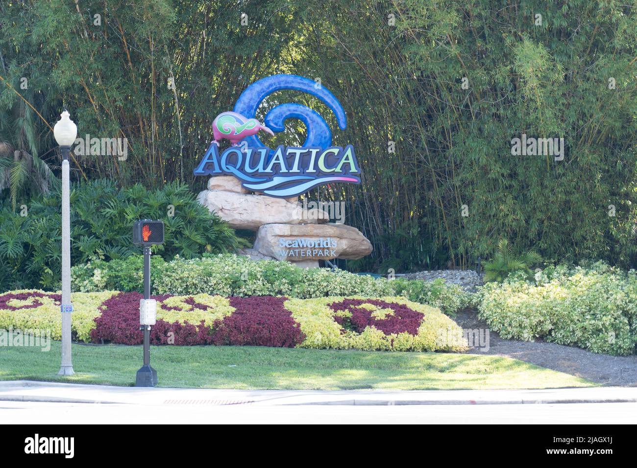 Orlando, Florida. October 24, 2019. Man Wears In Deo Speramus Tattoo,  Watching With His Little Son Taumata Racer At Aquatica. Stock Photo,  Picture and Royalty Free Image. Image 136924200.