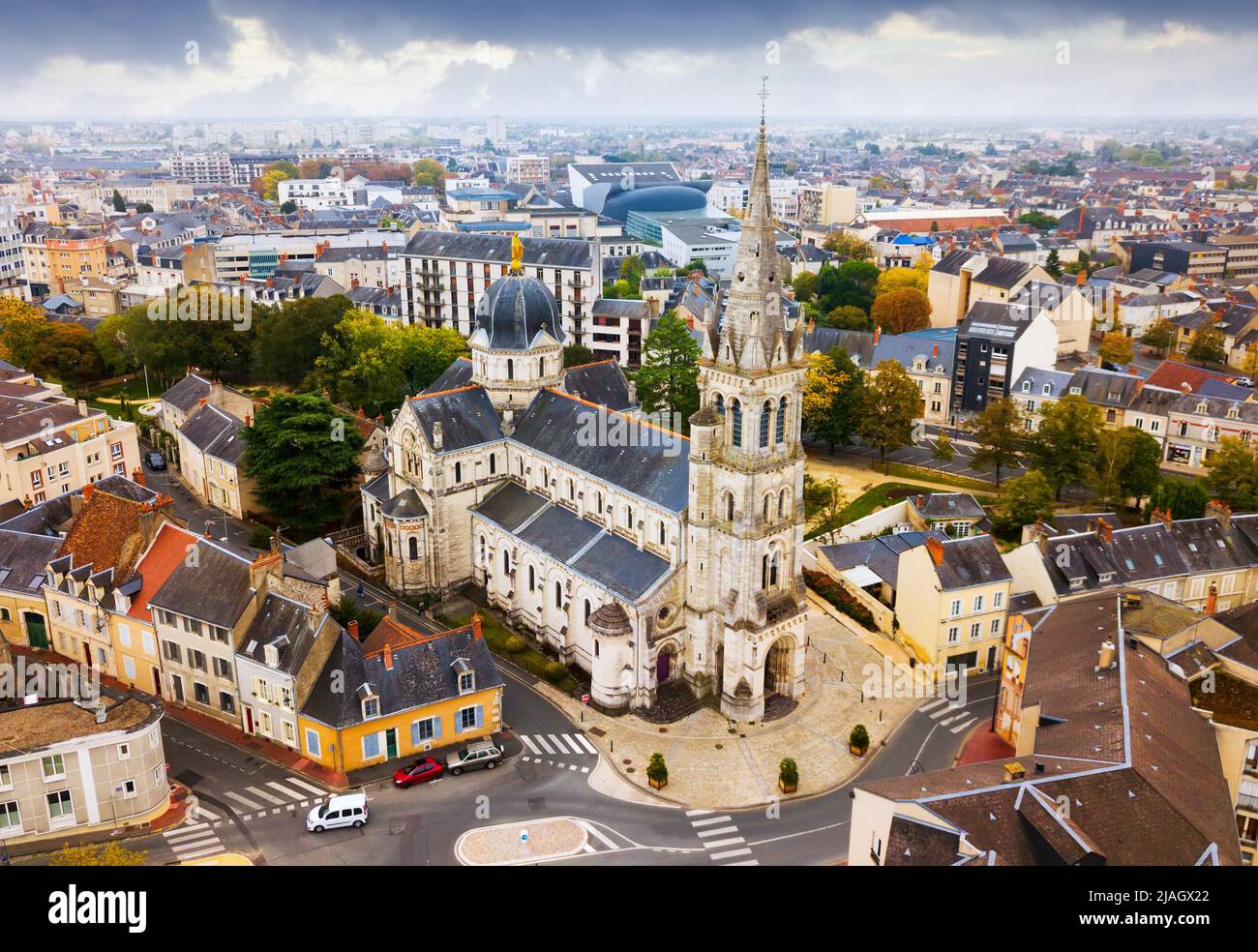aerial-view-of-chateauroux-france-stock-photo-alamy