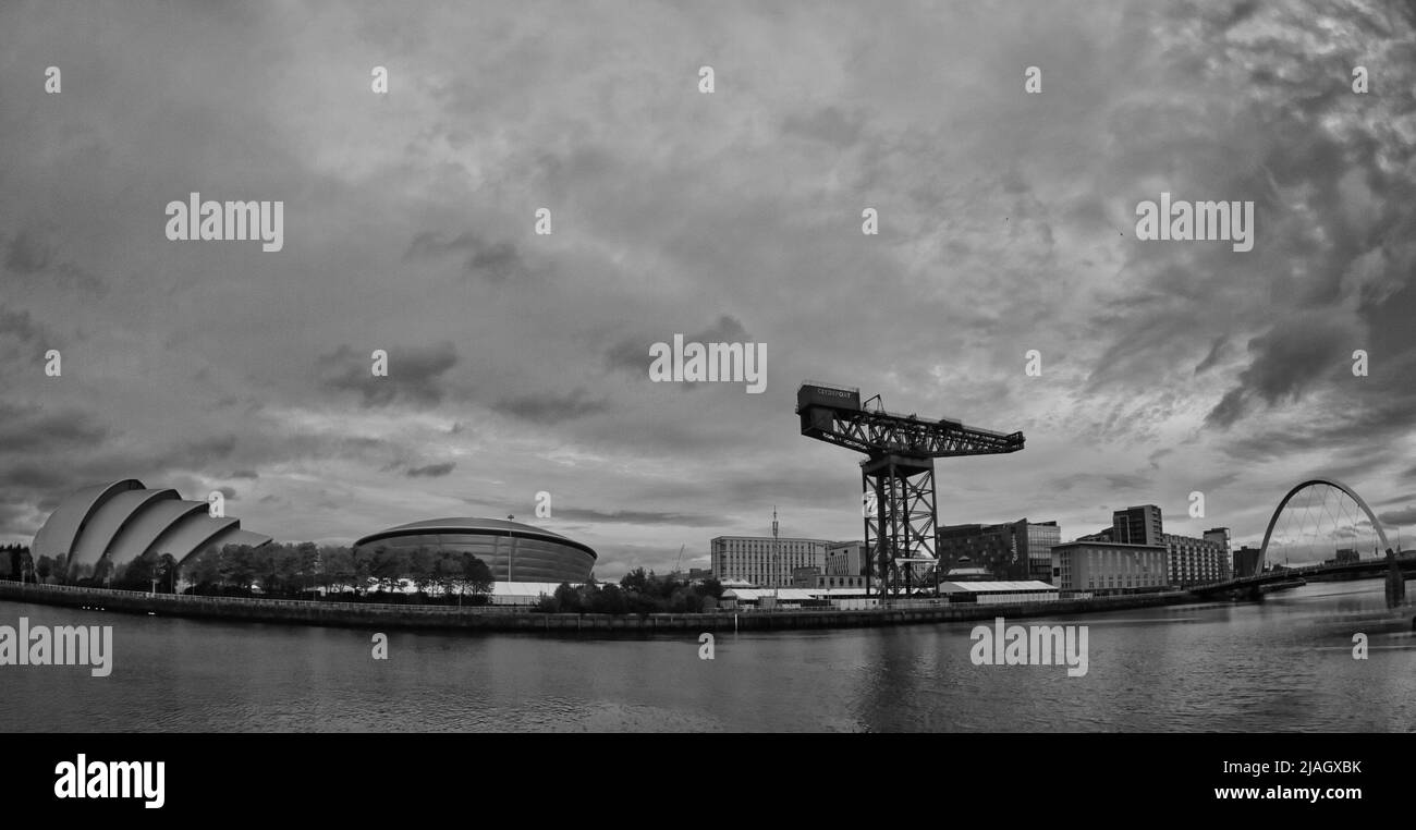 Glasgow Clyde Panorama Scotland UK Stock Photo