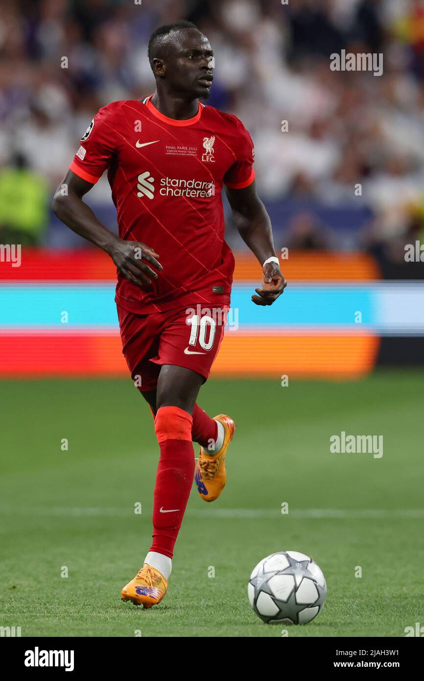 Paris, France, 28th May 2022. Sadio Mane of Liverpool FC during the UEFA Champions League match at Stade de France, Paris. Picture credit should read: Jonathan Moscrop / Sportimage Stock Photo