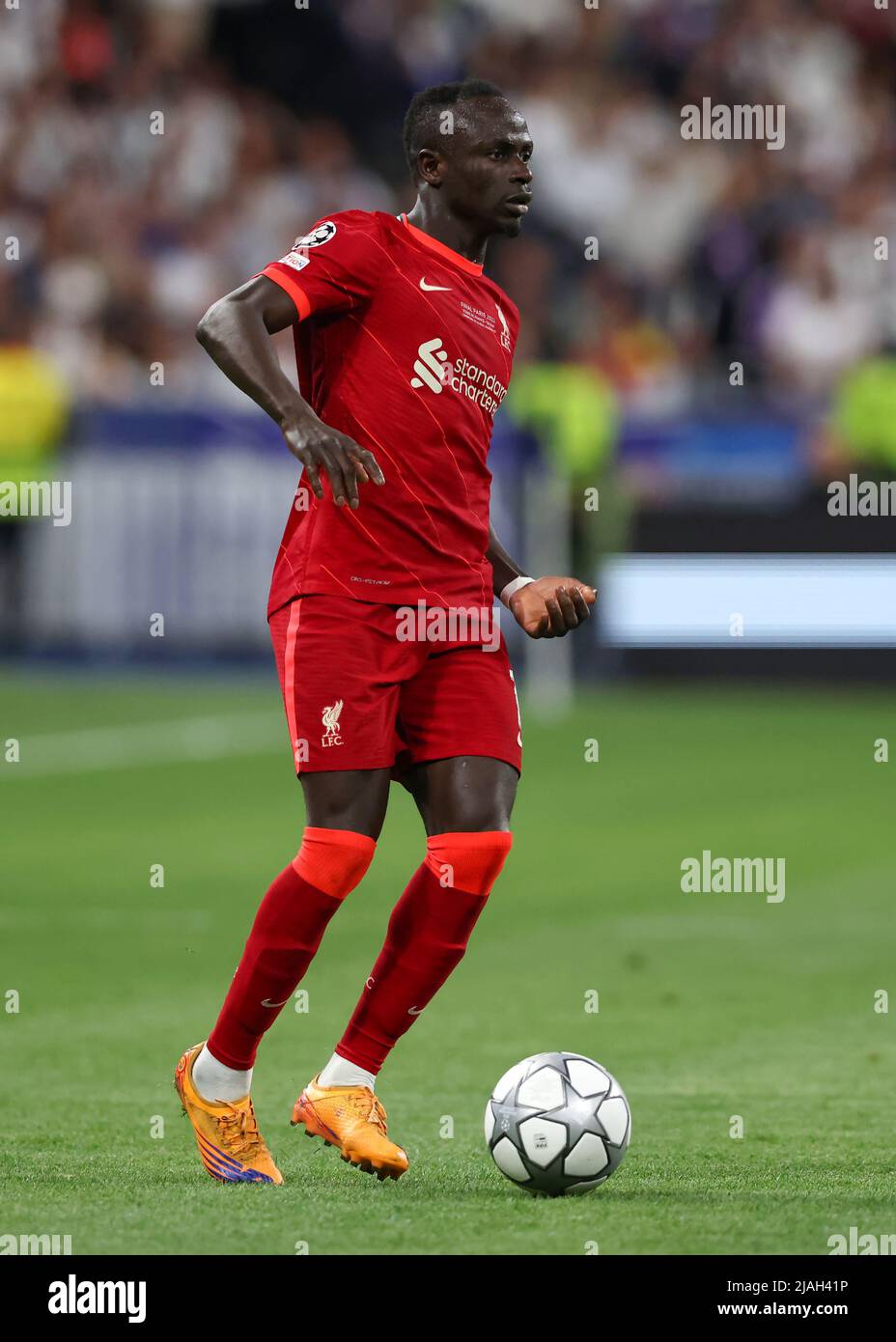 Paris, France, 28th May 2022. Sadio Mane of Liverpool FC during the UEFA Champions League match at Stade de France, Paris. Picture credit should read: Jonathan Moscrop / Sportimage Stock Photo