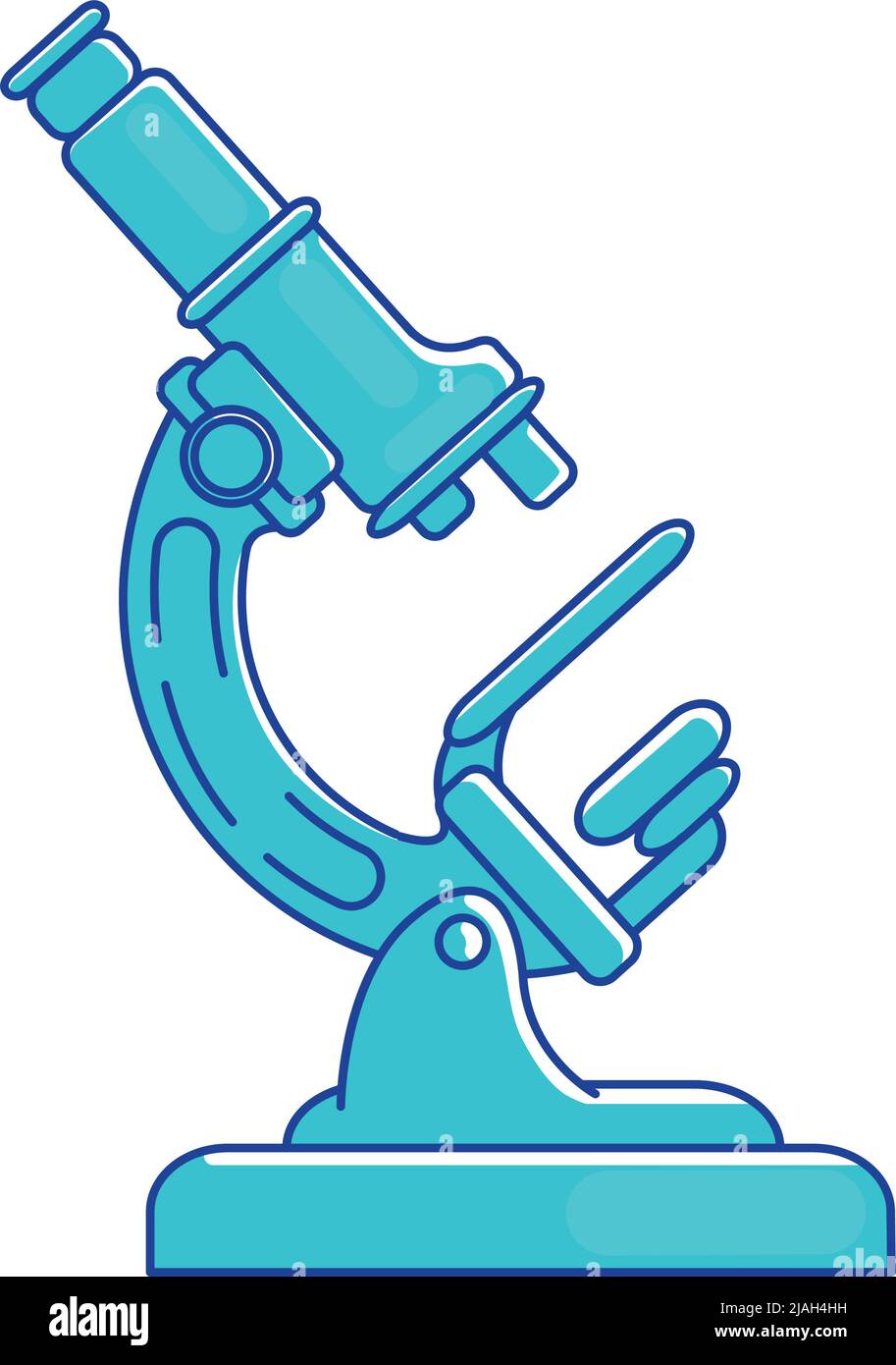 Microscope semi flat color vector element Stock Vector