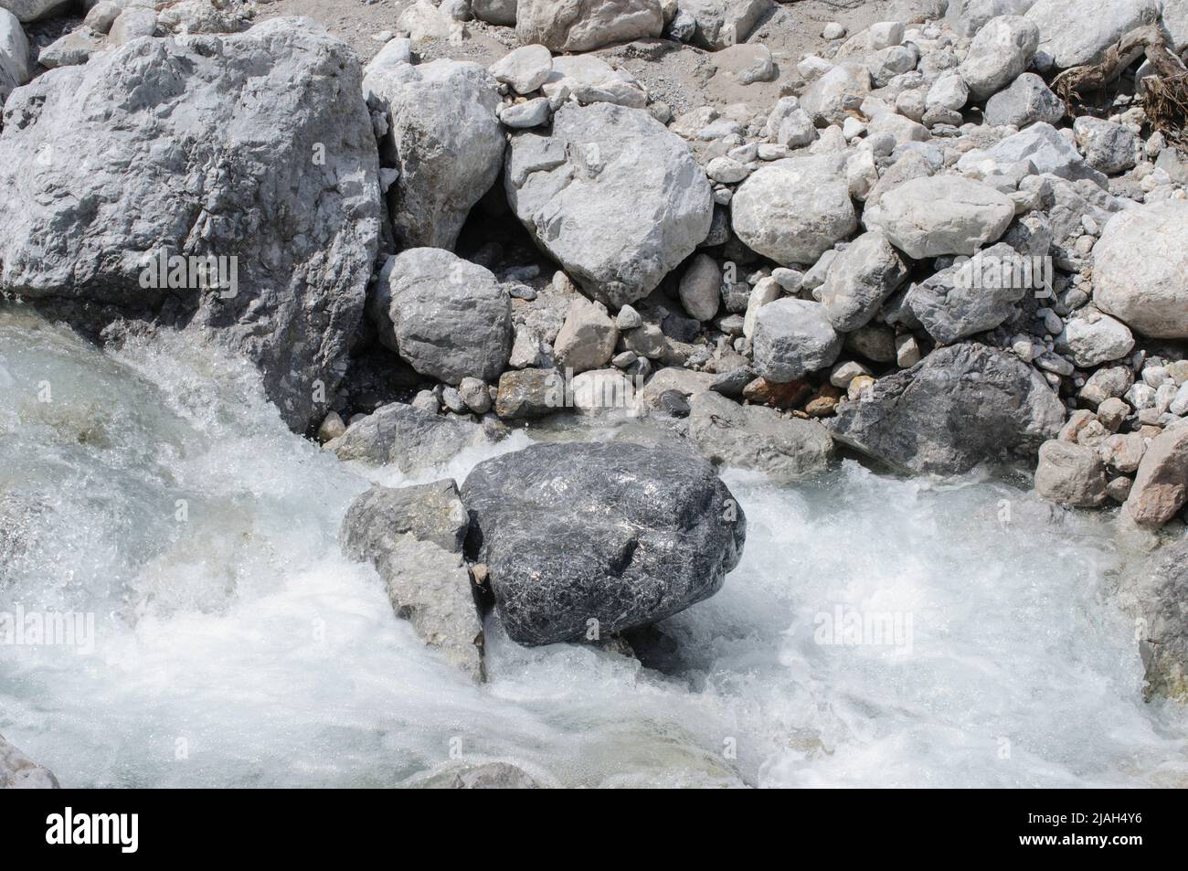 Königssee river with amazing rocks Stock Photo