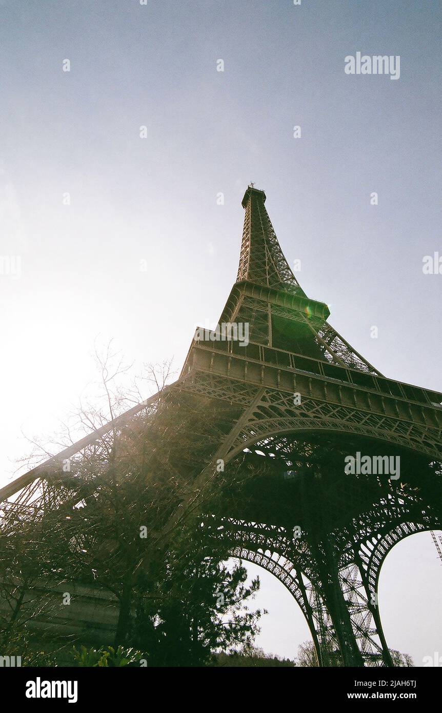 Eiffel tower Paris analog photography Stock Photo Alamy