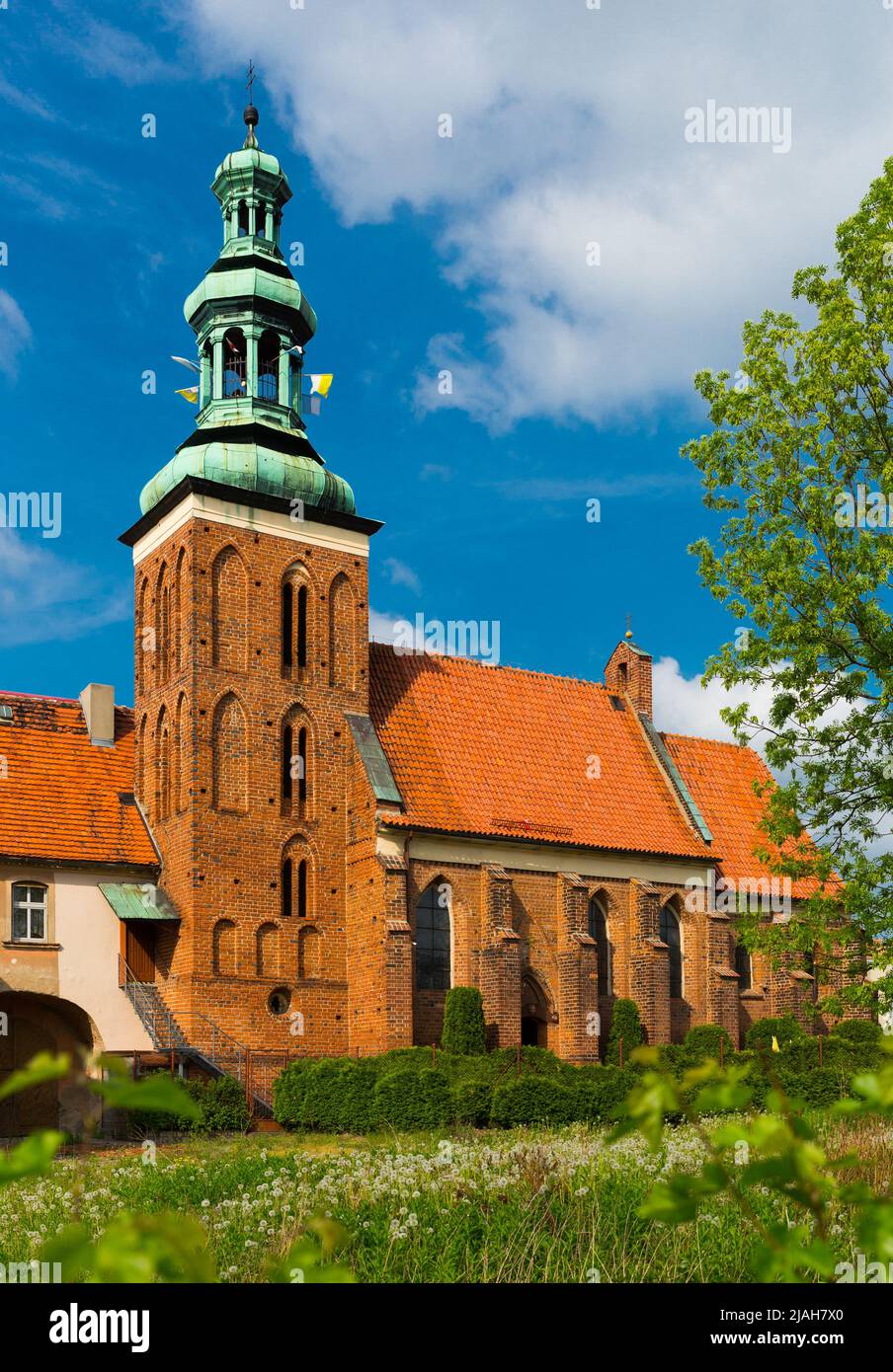 Old landmark Sw. Jana Chrzciciela is located in Gniezno, Poland Stock Photo