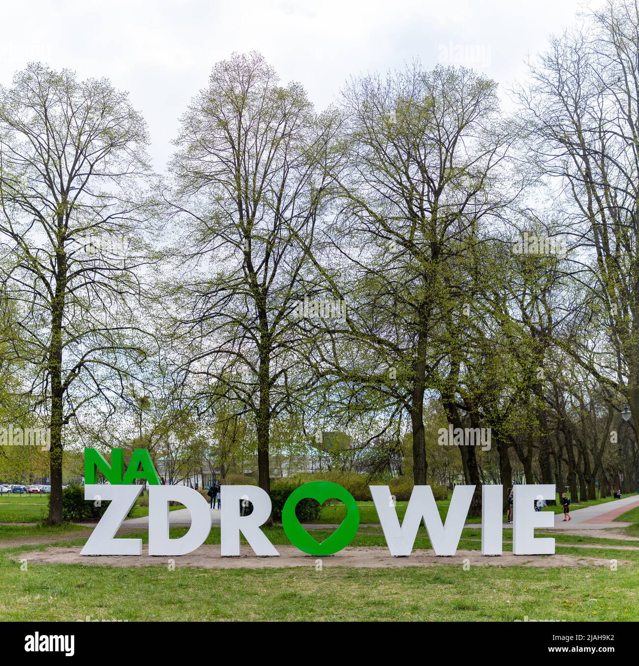 A picture of the Na Zdrowie sign (that stands for Cheers) at the