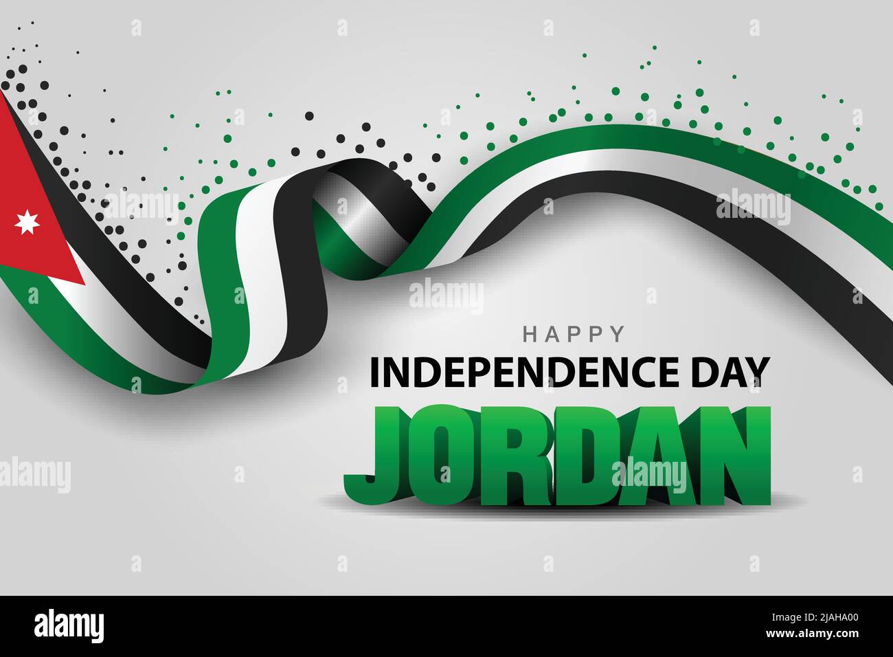 happy national day Jordan. 3d letter vector illustration design ...