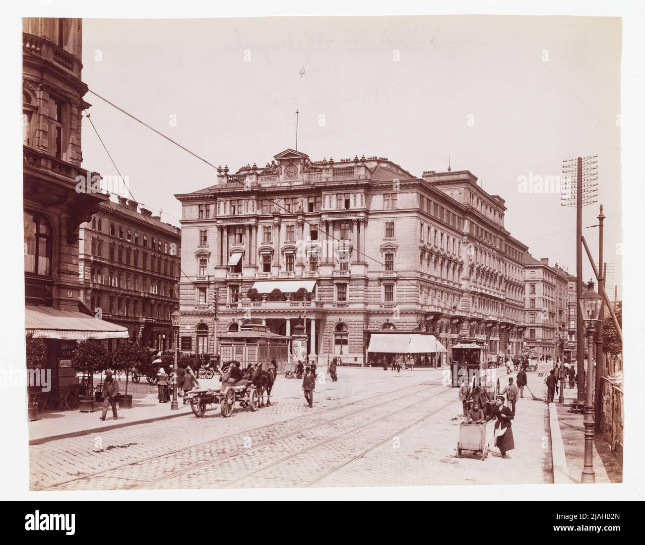 1st, Morzinplatz 4 - Hotel Métropole - View from Franz -Josefs -Kai. Unknown, photographer Stock Photo