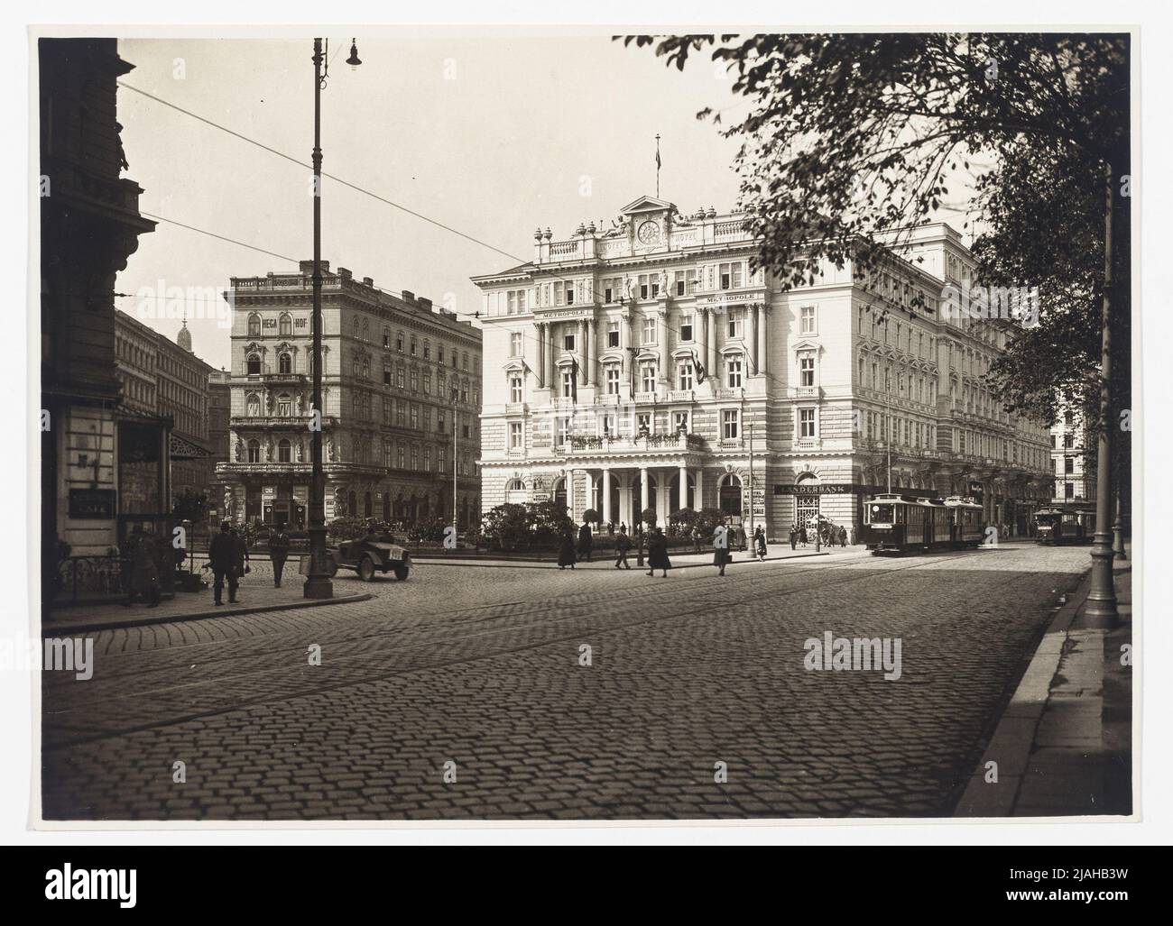 1st, Morzinplatz 4 - Hotel Métropole - View from Franz -Josefs -Kai. Unknown, photographer Stock Photo