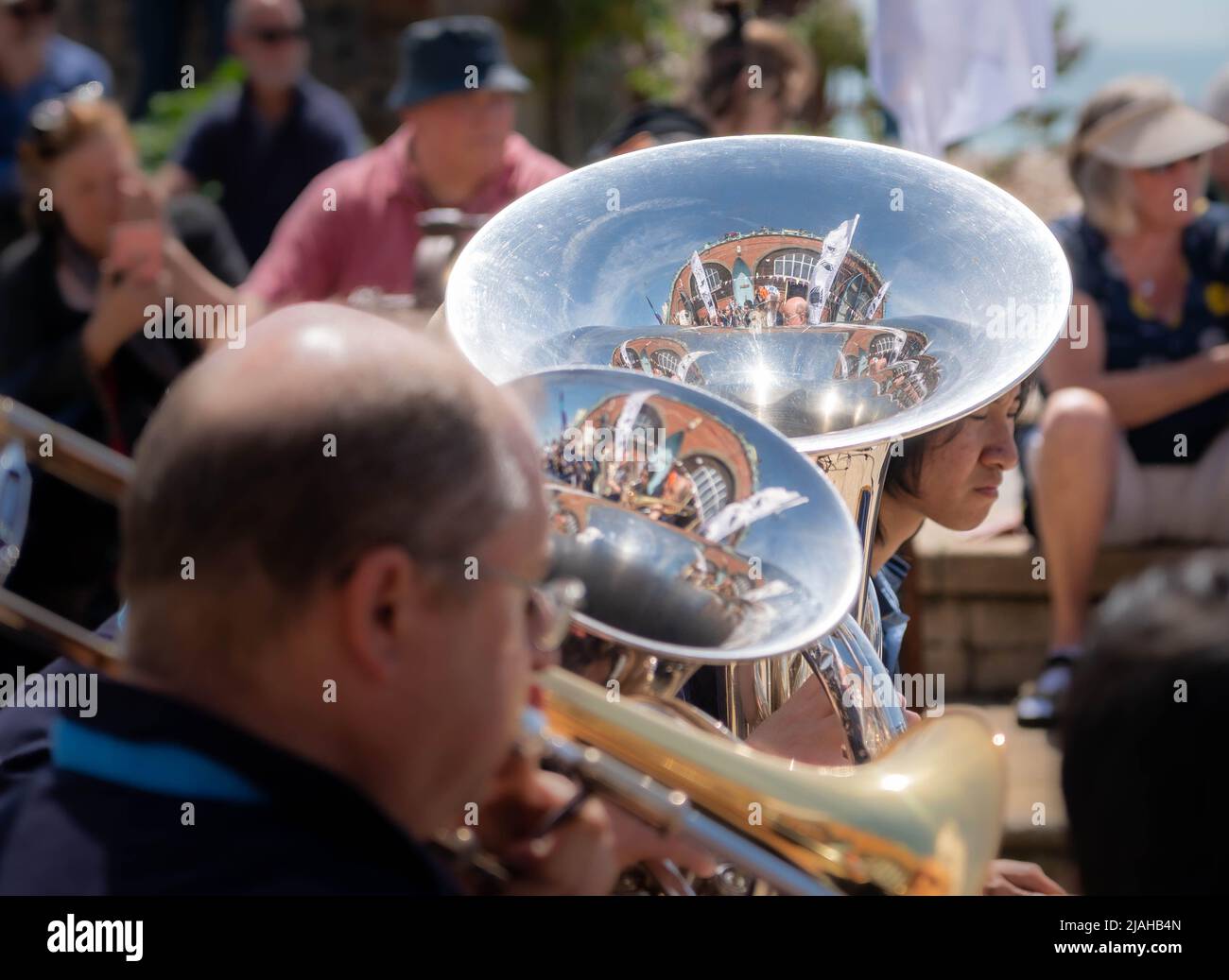 Brass band on the seafront Stock Photo