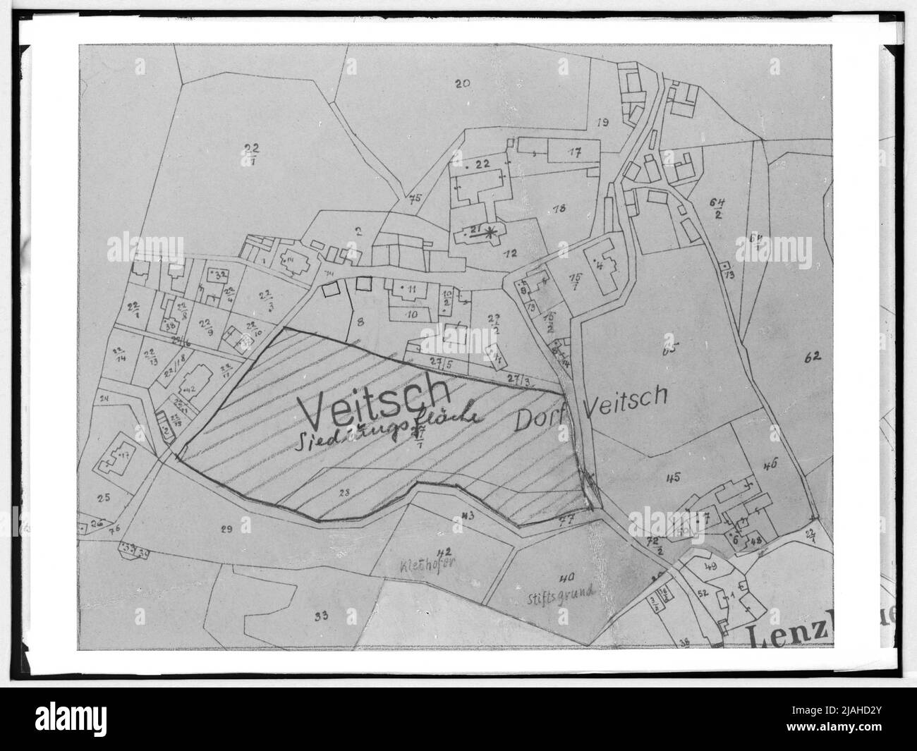Veitsch cadastral plan (Stmk Stock Photo Alamy