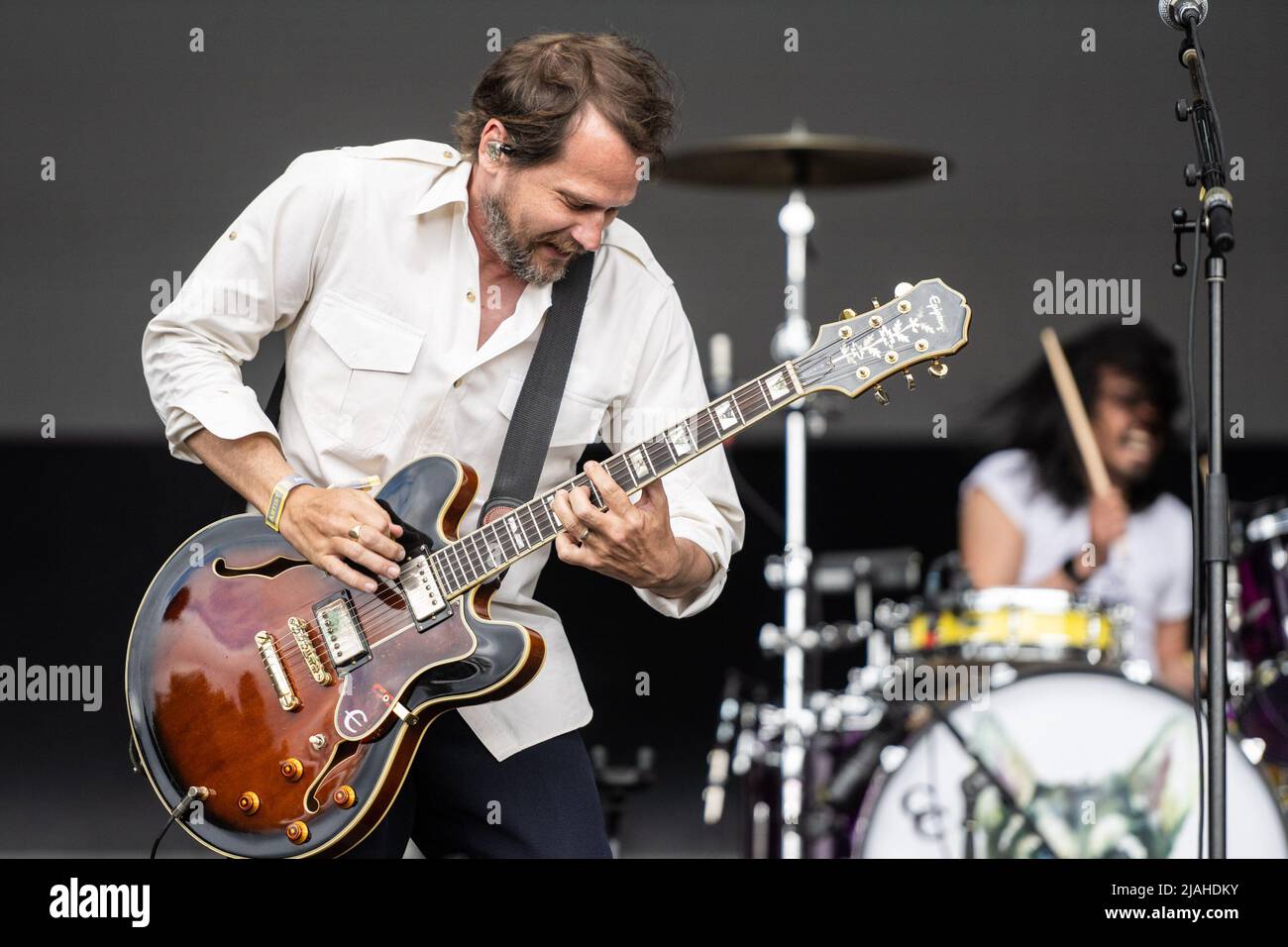 Silversun Pickups - Brian Aubert performs during the 2022 BottleRock