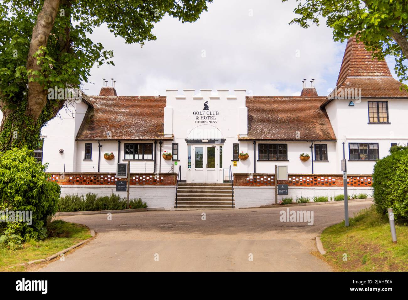 View of Thorpeness Golf Club and Hotel, Thorpeness, Suffolk. UK Stock Photo