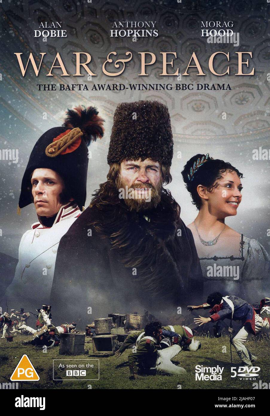 DVD cover. 'War and Peace' by Leo Tolstoy. Stock Photo