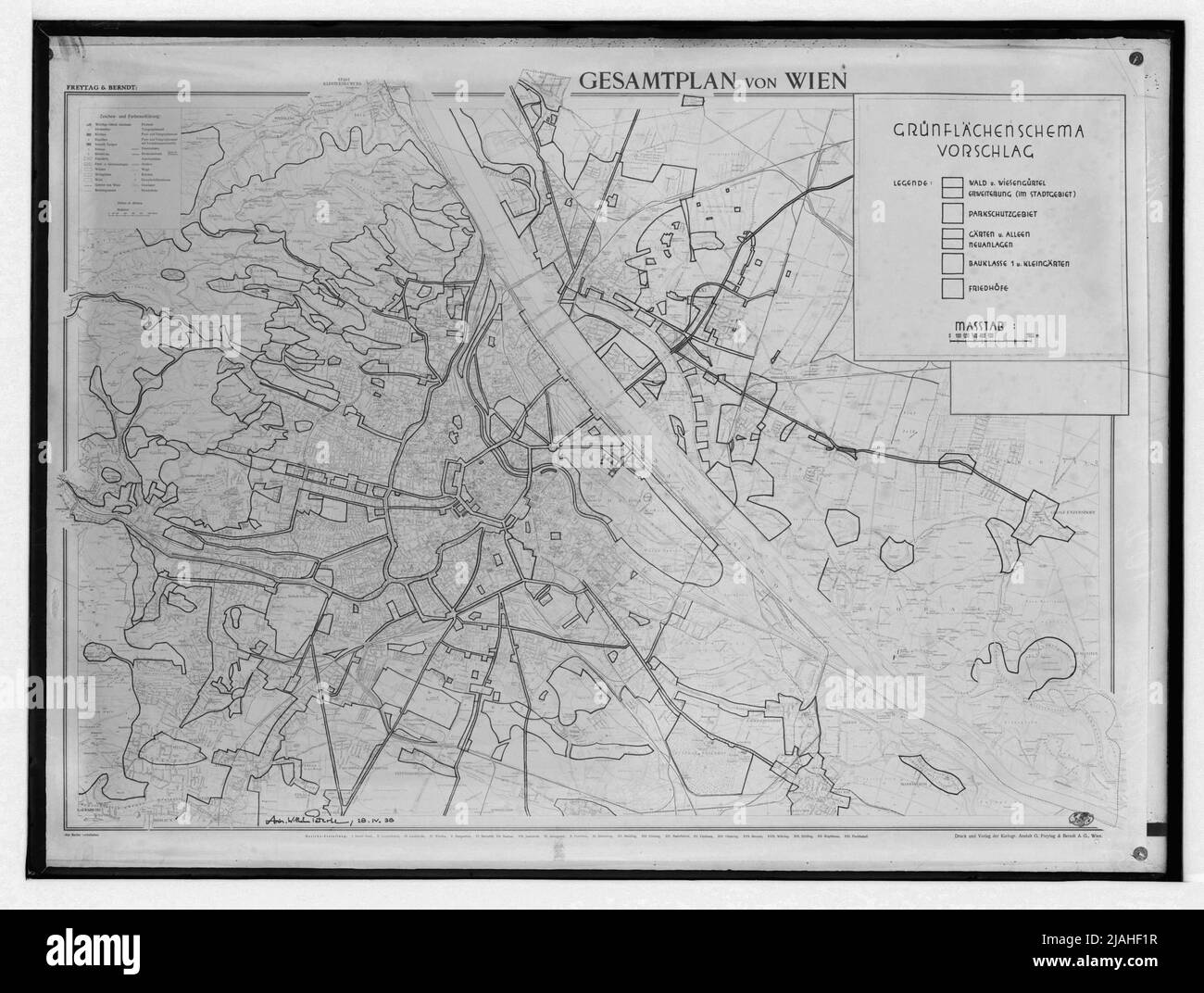 Overall plan for the redesign of the green areas of Groß-Wien ...