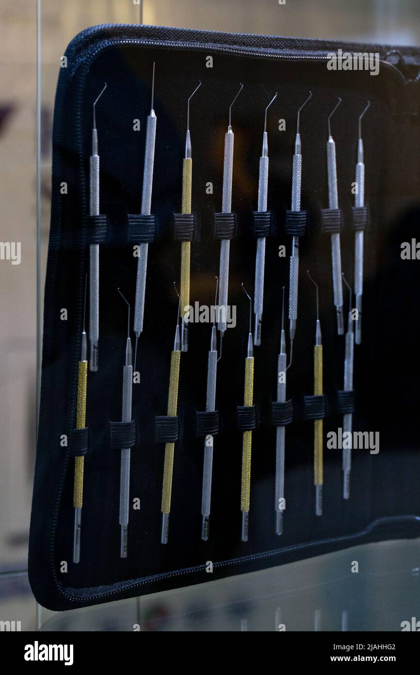 dental dentist kit in a black case Stock Photo Alamy