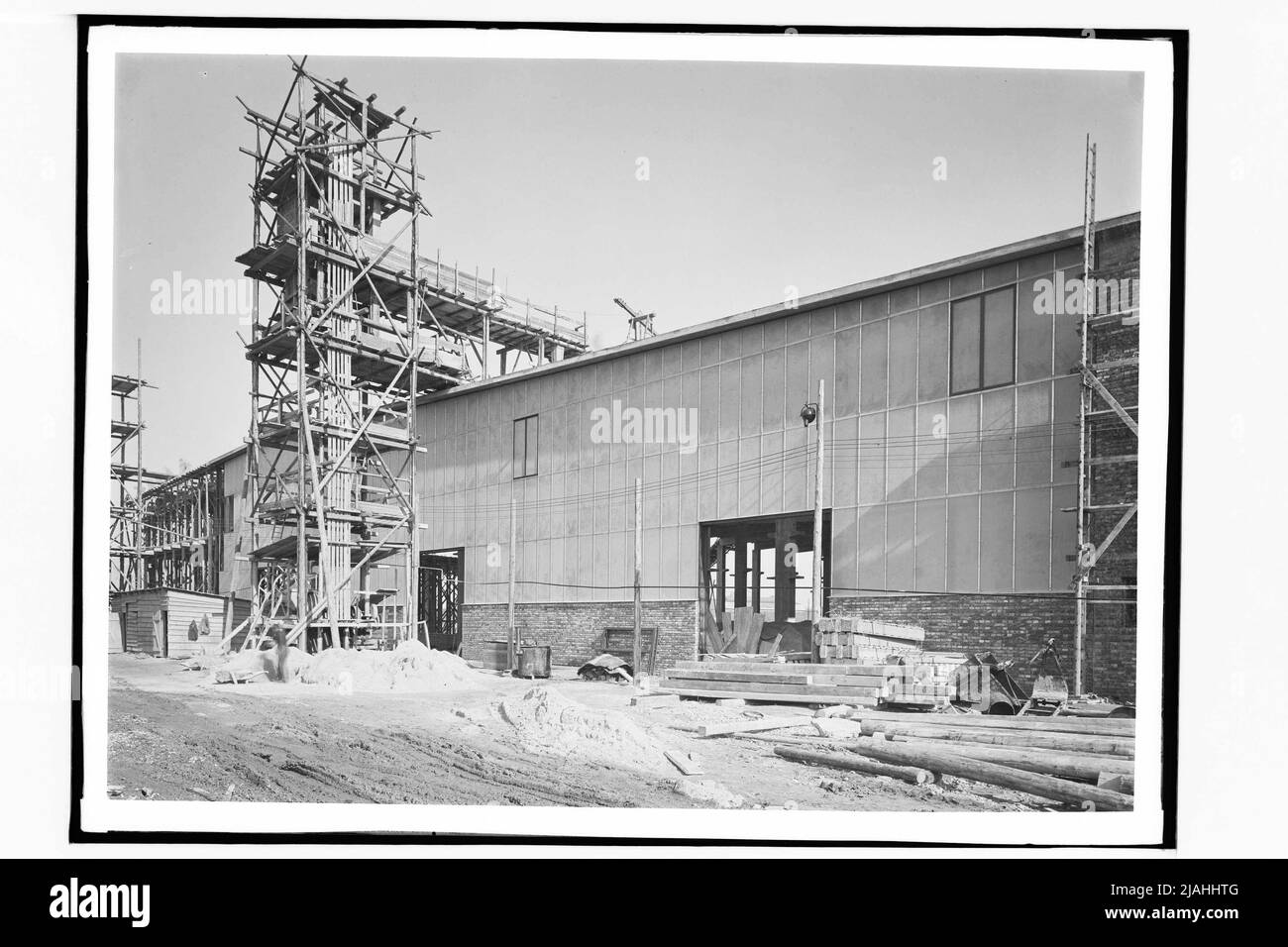 Construction of a factory hall of the locomotive factory (21st ...