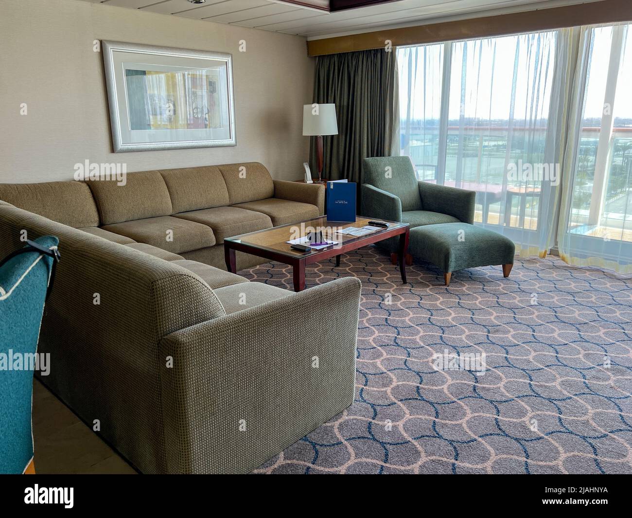 Orlando, FL USA-February 12, 2022: The Owners Suite living room area on ...