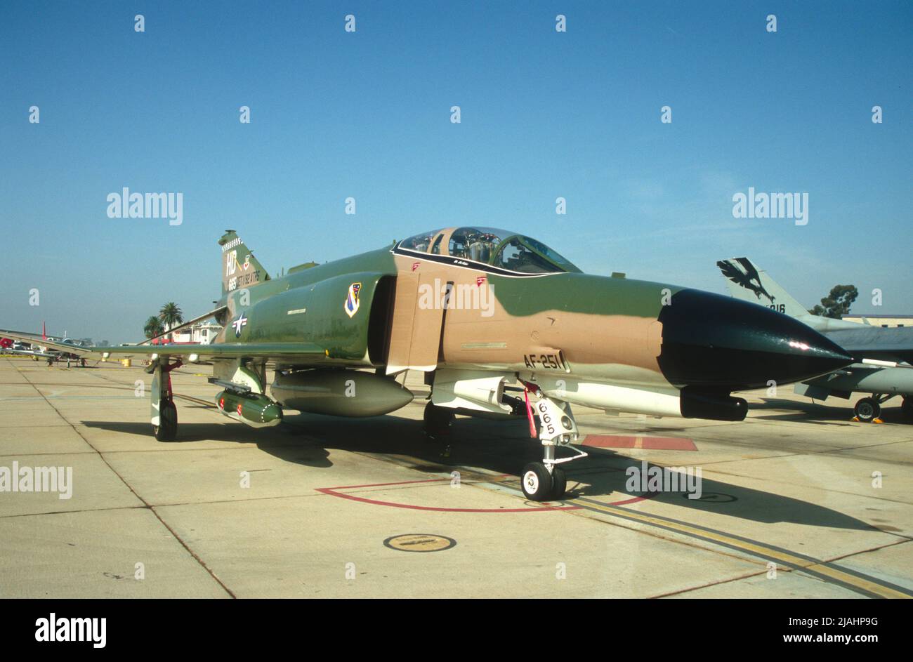 United States Air Force F4 Phantom on the tarmac  at MCAS Miramar in San Diego, California Stock Photo