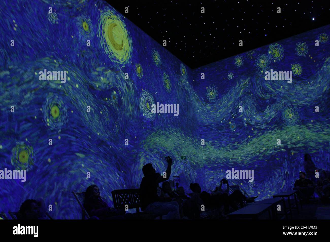 Van Goghs Immersive art exhibition. Installation. London Stock Photo