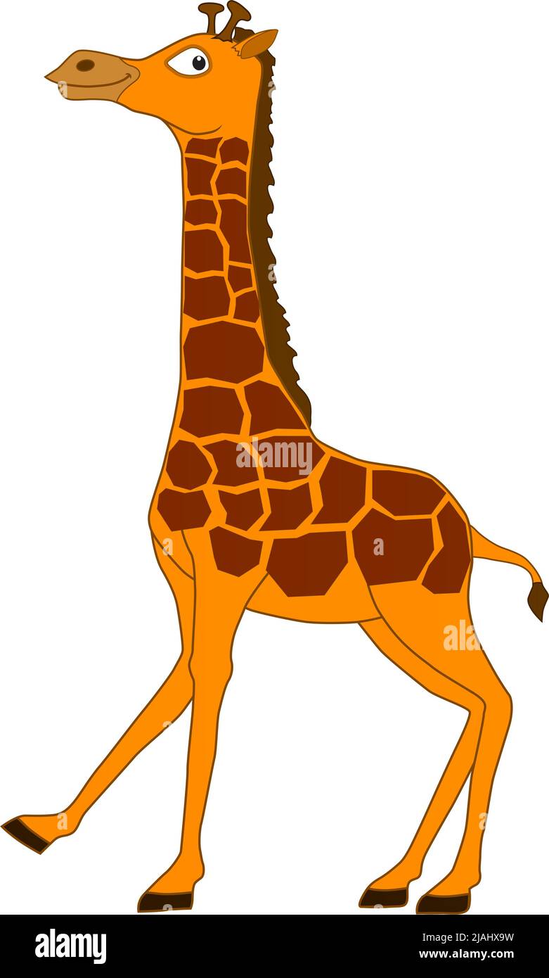 Cartoon of a funny giraffe Stock Photo