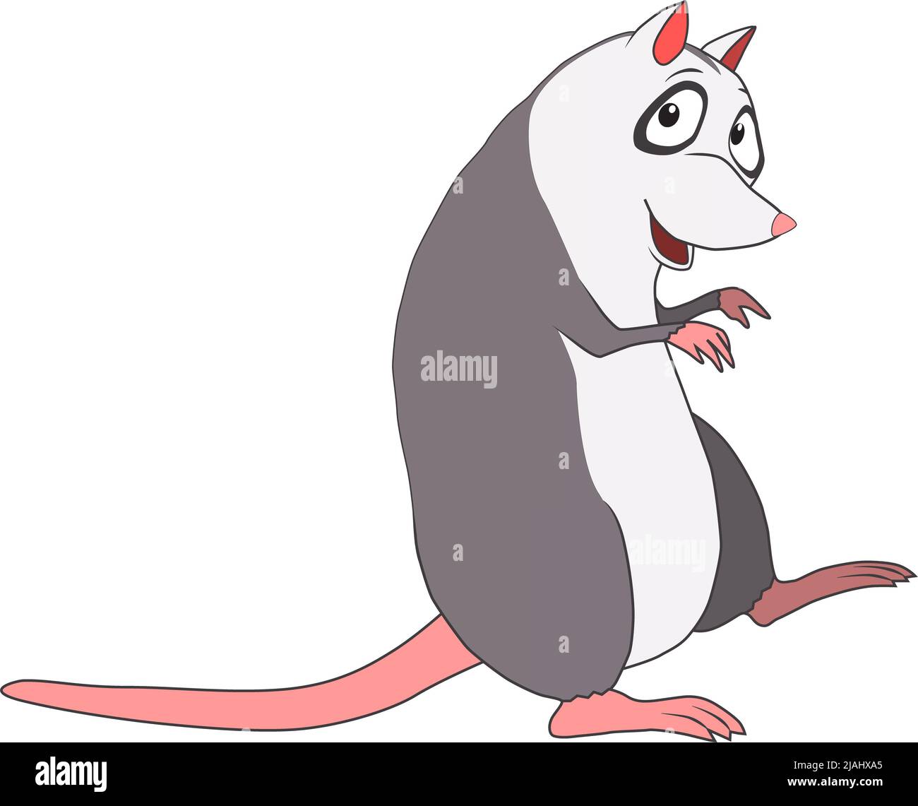 Cartoon of a cool possum Stock Photo