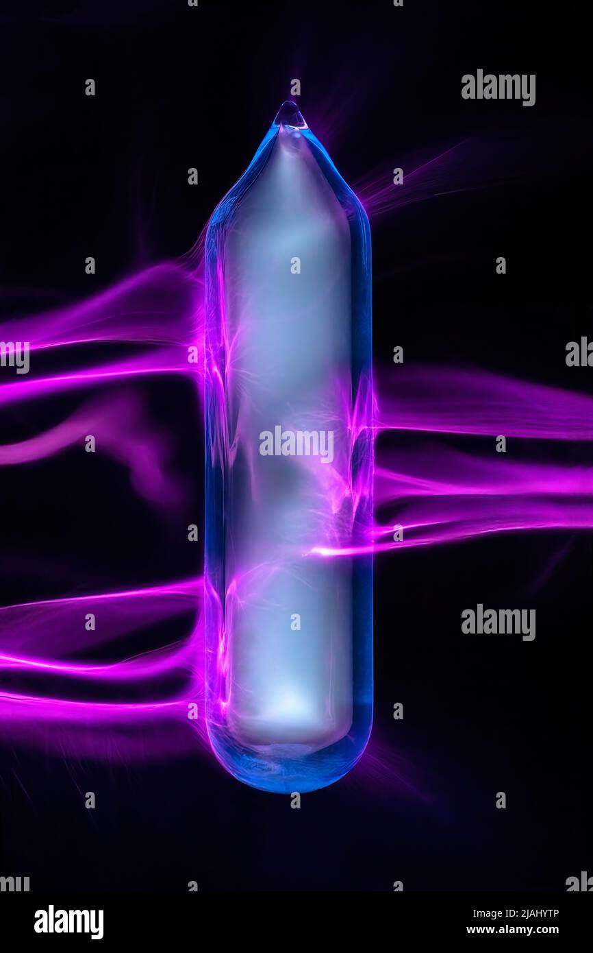 Excited Hydrogen Gas Glowing Stock Photo
