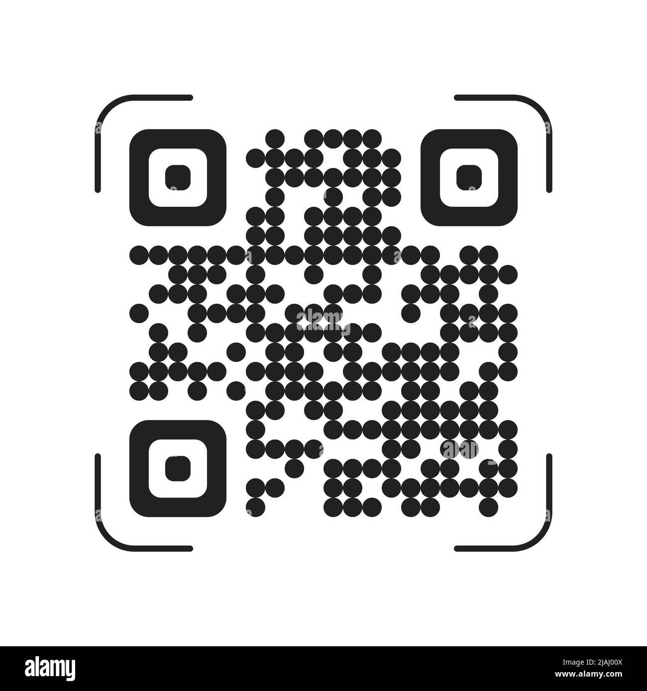 Qr code sample vector abstract icon isolated on white background. Vector illustration. Stock Vector