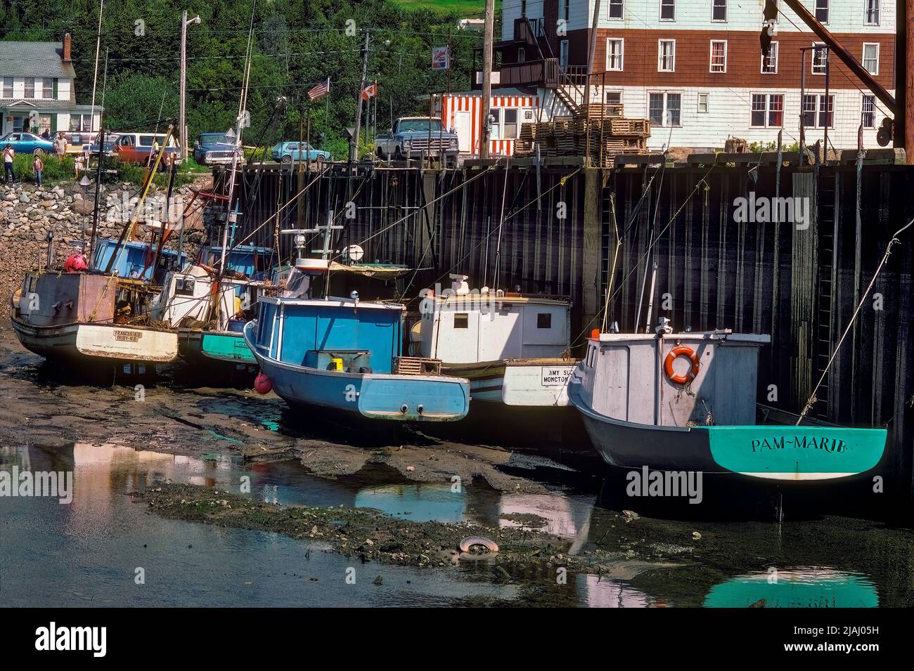 Low Tide, Bay of Fundy, New Brunswick, Canada Stock Photo