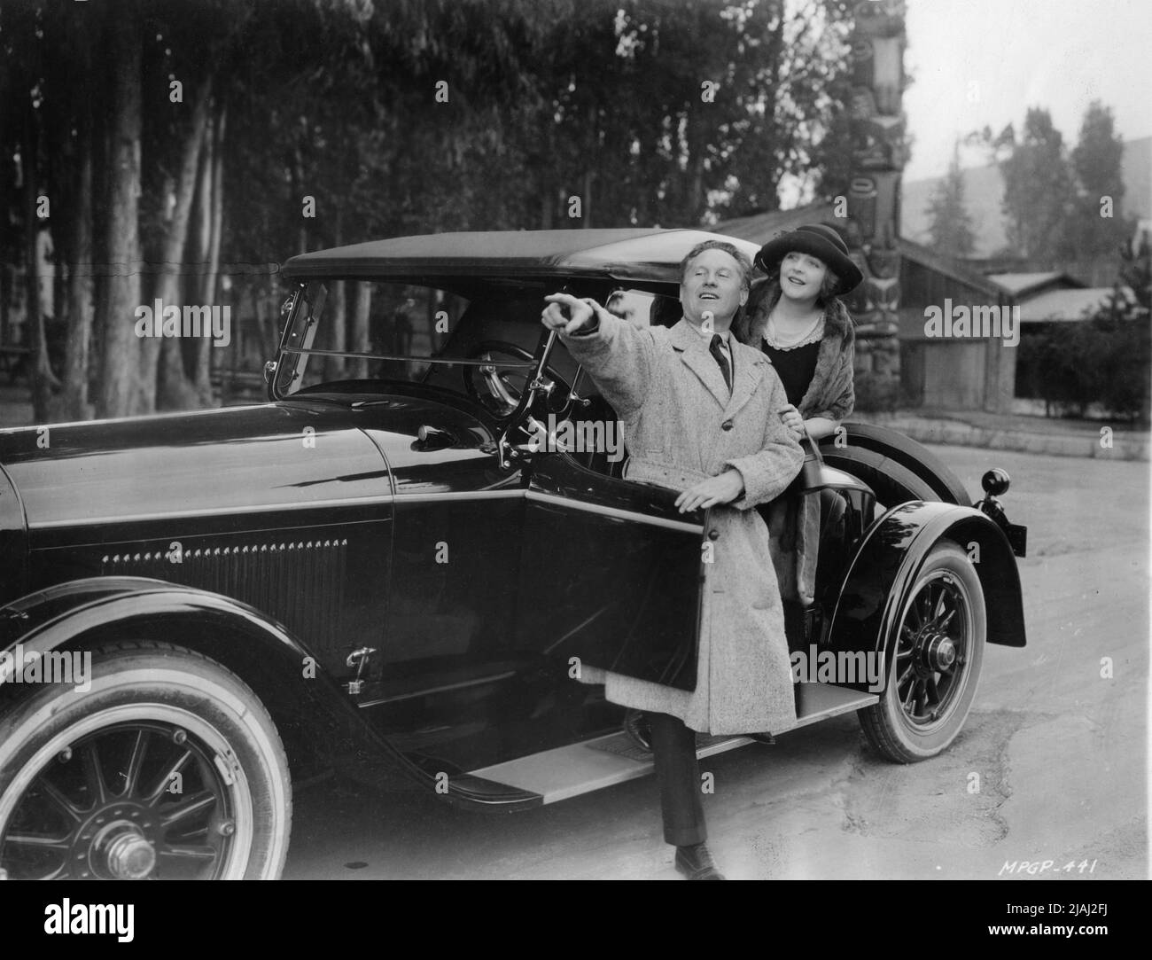 Director FRED NIBLO and his wife Actress ENID 1923 by their Car