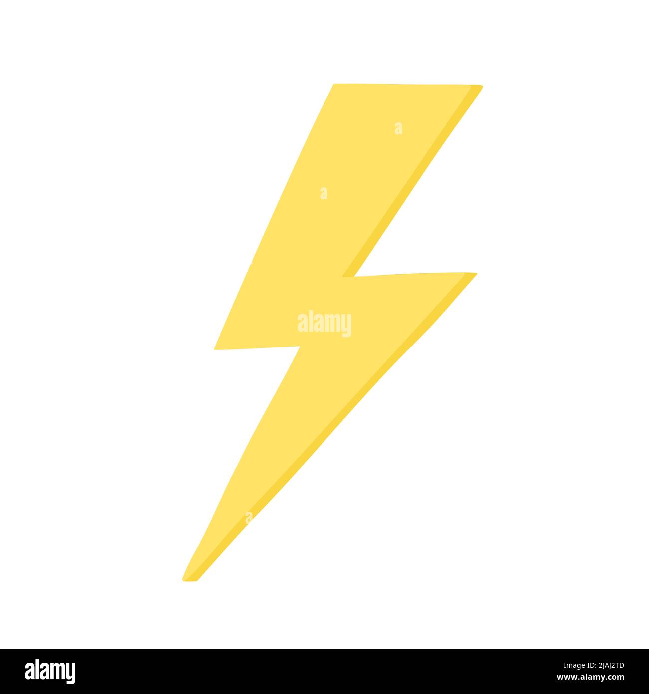 Lightning bolt icon in flat style. Vector illustration for web design ...