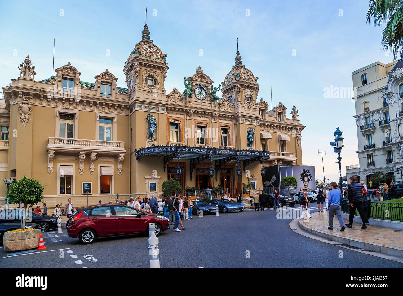This is the world famous Monte Carlo Casino in the Principality of Monaco May 19, 2015 in Monaco, Monaco. Stock Photo