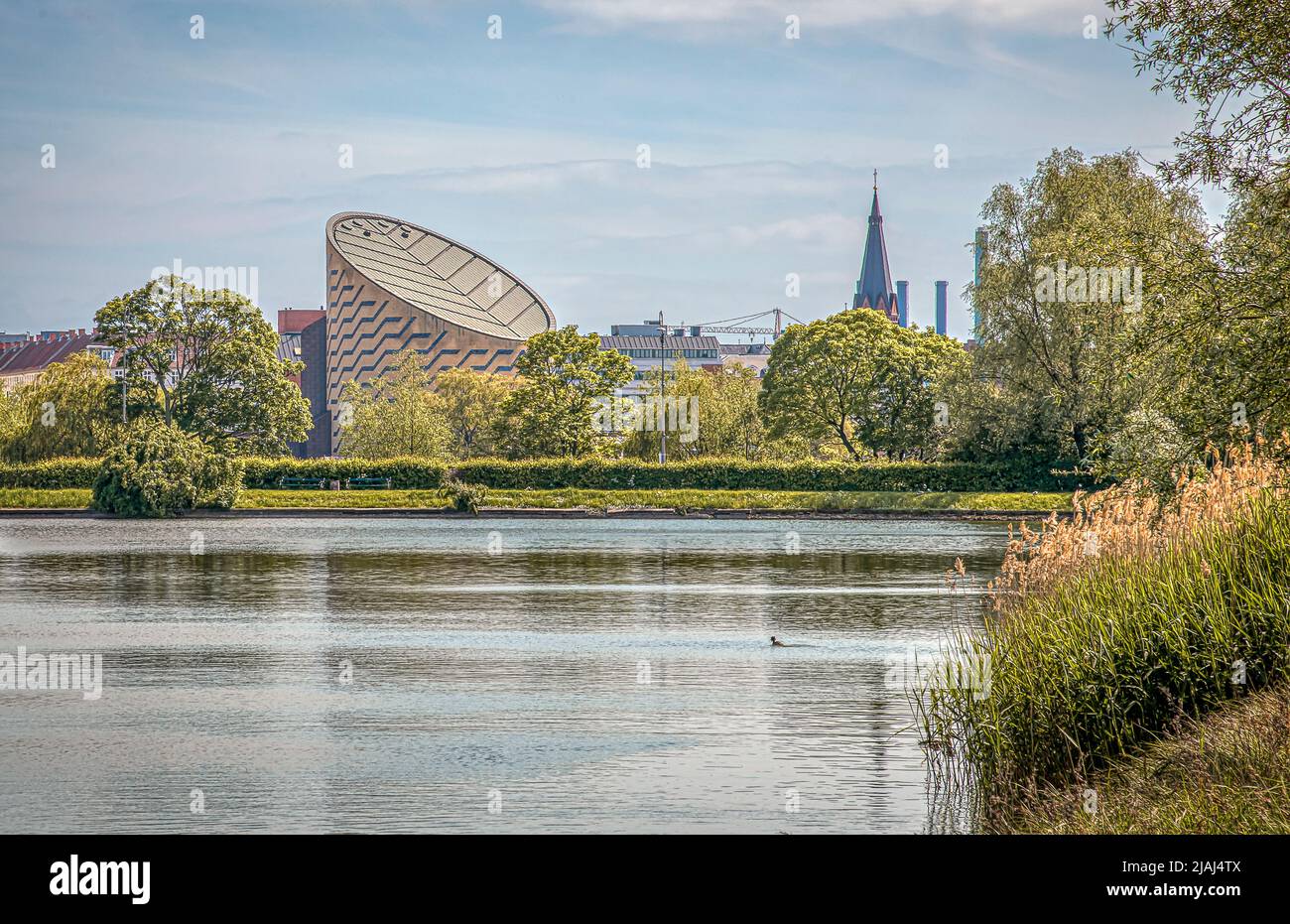 tycho brahe planetarium at the lakes in Copenhagen, May 25, 2019 Stock Photo