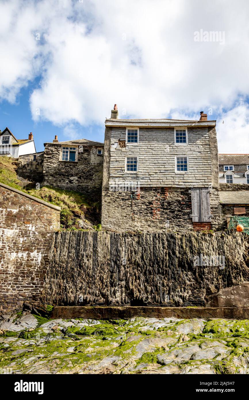 House in Port Isaac, Cornwall, England, UK Stock Photo