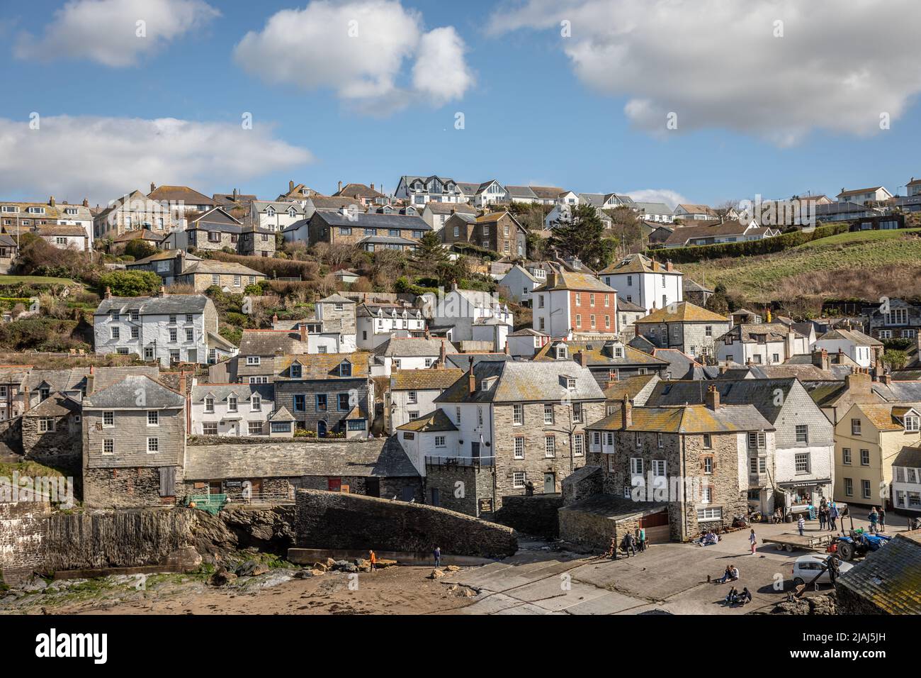 View of Port Isaac, Cornwall, England, UK Stock Photo