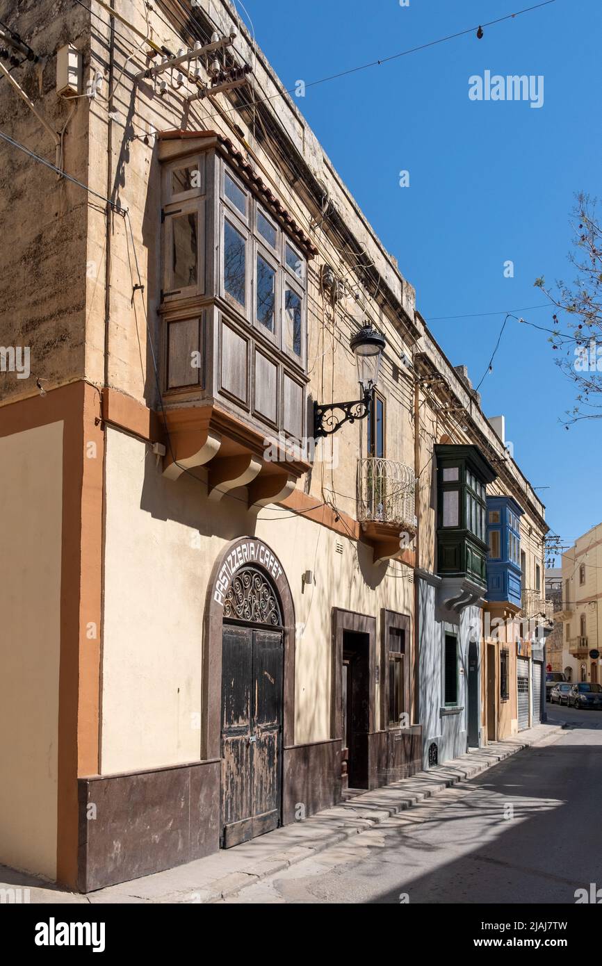 House Fronts, Rabat, Malta Stock Photo