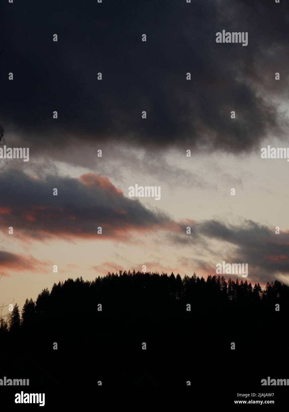 Stromy weather in Western Washington state. Stock Photo
