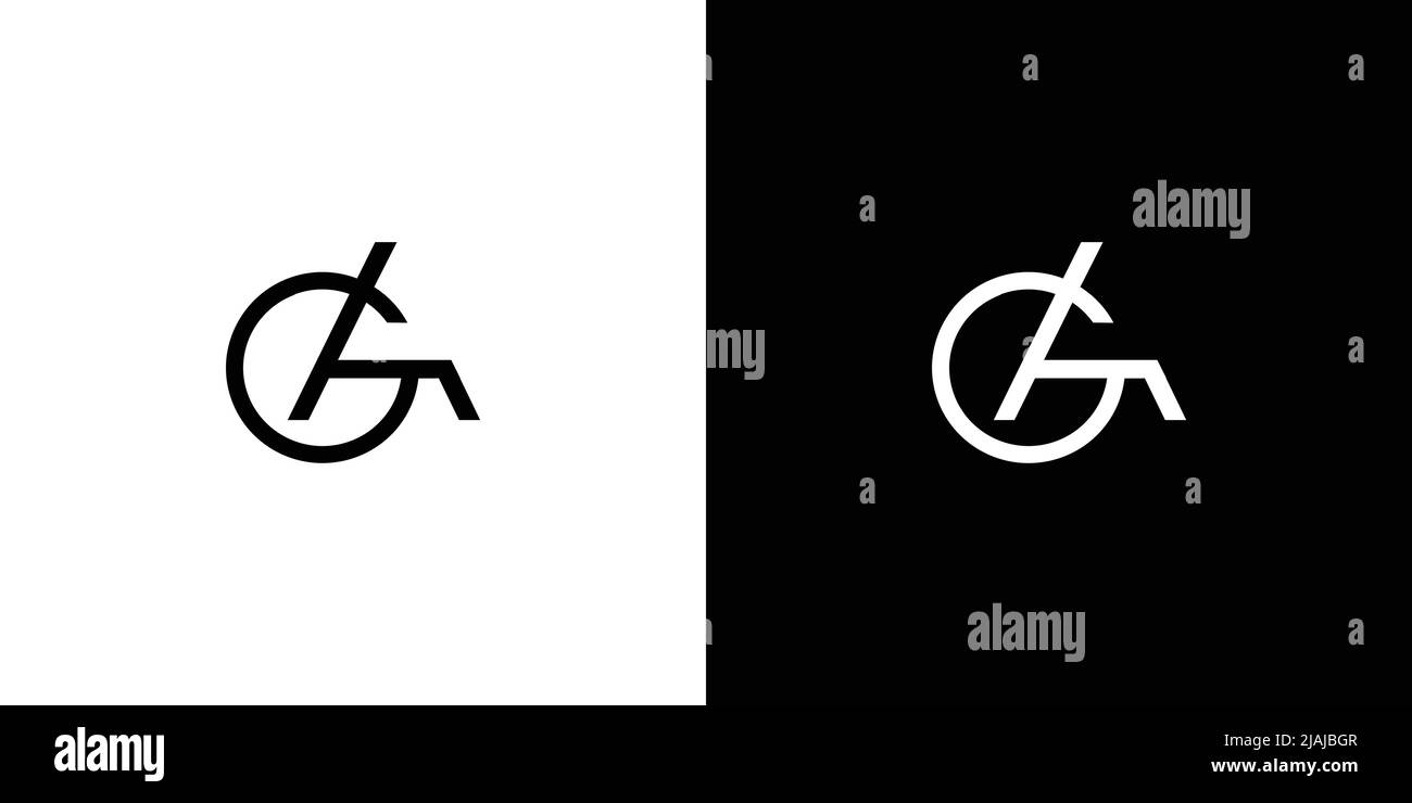 Modern and professional GA letter initials logo design Stock Vector