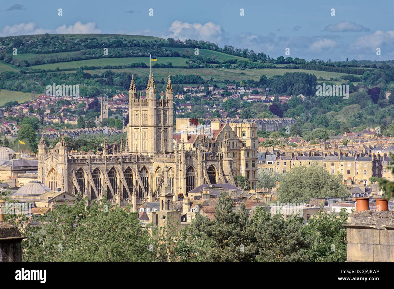 bath abbey Ukraine flag Stock Photo - Alamy