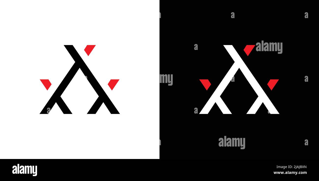 Modern and unique triple X logo design Stock Vector