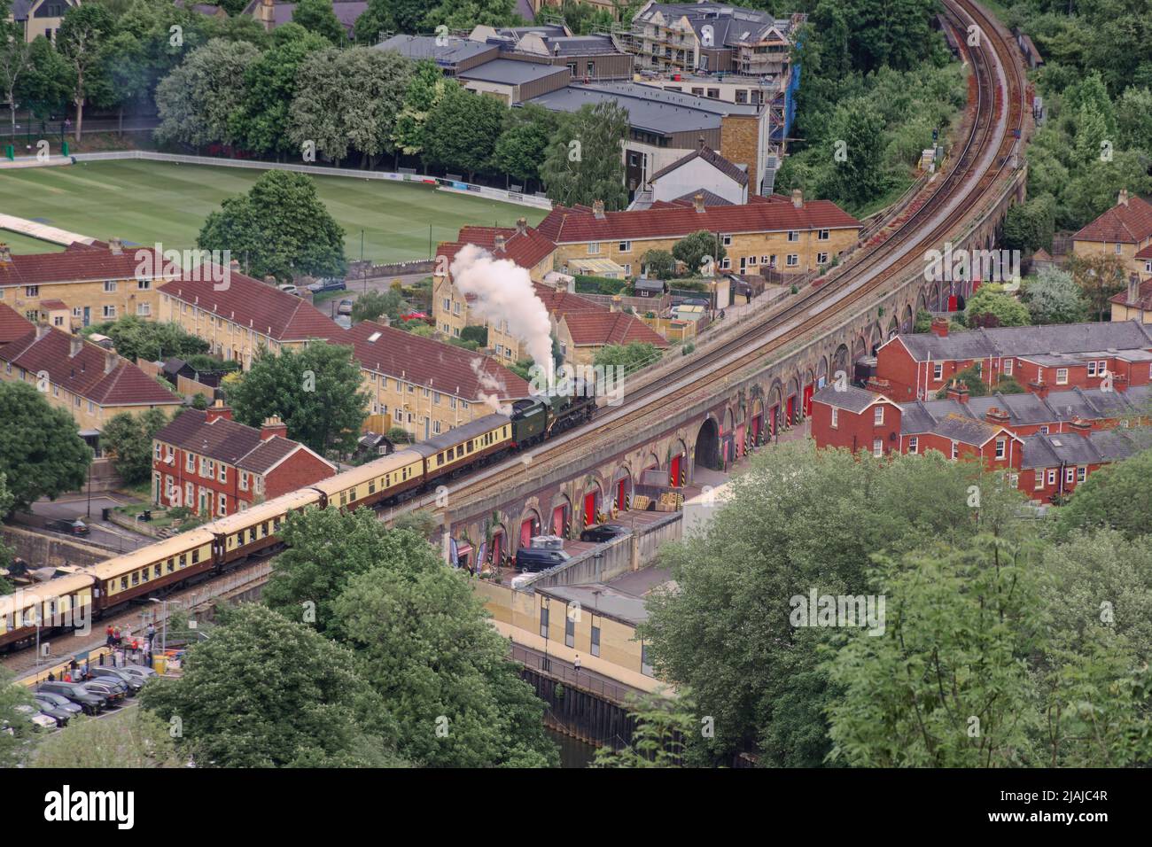 Trains through Bath Stock Photo - Alamy