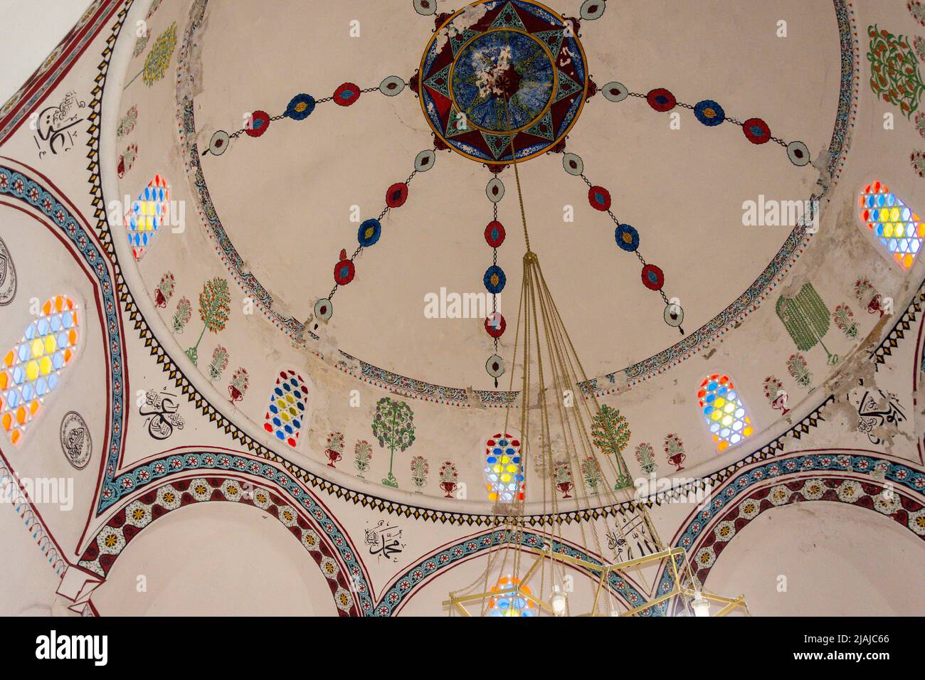 Interior dome of Koski Mehmed Pasha Mosque, Old Town, Mostar, Bosnia and Herzegovina Stock Photo