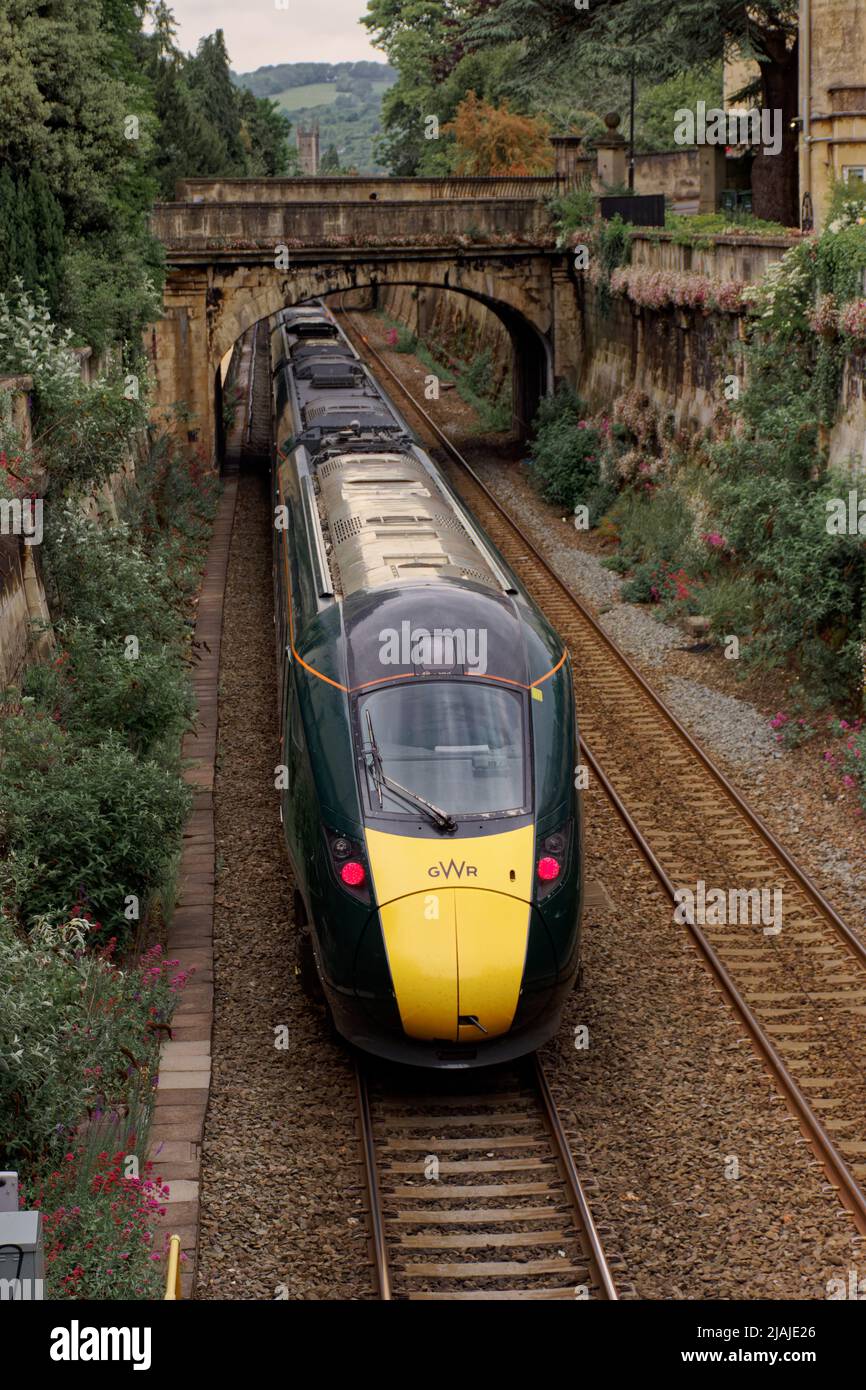 Trains through Bath Stock Photo - Alamy