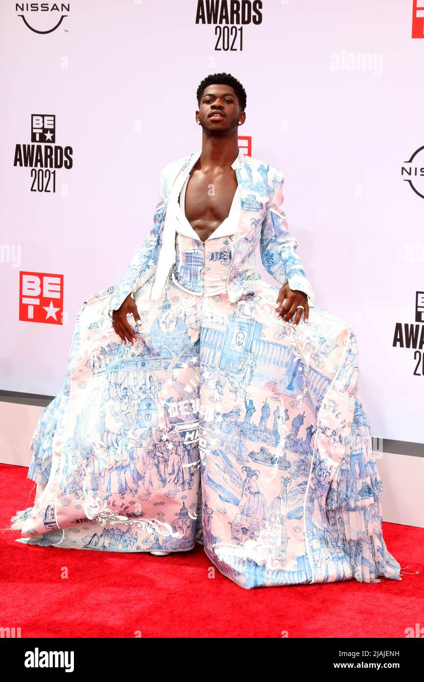 2021 Bet Awards Held At The Microsoft Theater In Los Angeles California Red Carpet Arrivals Featuring Lil Nas X Where Los Angeles California United States When 27 Jun 2021 Credit Nicky Nelsonwenncom 2JAJENH