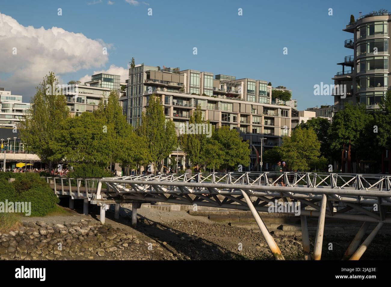 The Vancouver Olympic Village neighbourhood in the False Creek area of Vancouver BC, Canada. Stock Photo