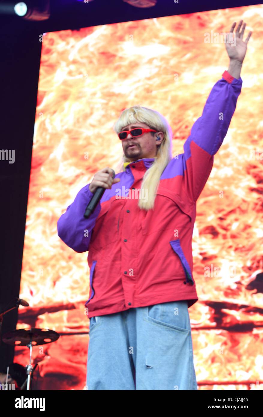 Singer, songwriter and filmmaker Oliver Tree is shown performing