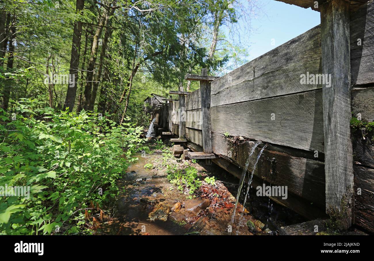 Side view at connecting channel - Great Smoky Mountains National Park, Tennessee Stock Photo