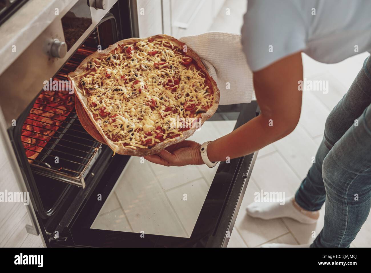 Foto Stock Pizza in teglia